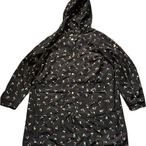 Kate Spade Black Floral Hooded Jacket